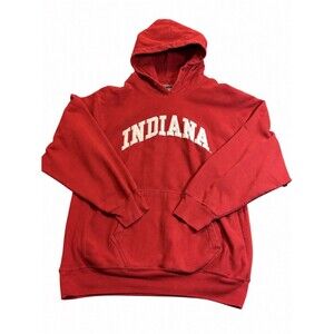 Y2K Steve & Barry’s Indiana Hoosiers Hoodie Mens XL Red Pink Spellout